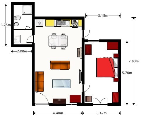 Bramante 2 + 2 pers. plan